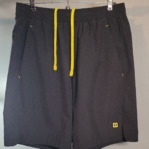 Layer 8 Black and Yellow Men's Shorts